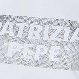 Patrizia Pepe Shirt Girocollo Tinta Unita con Brillantini per Bambina 7M0828 BIANCO PATRIZIA PEPE 