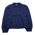 DONDUP maglia girocollo tinta unita con ricami Blu per Bambino DFMA002 BLU DONDUP 