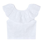 Mayoral Top Tinta Unita con Scollo A Barca per Bambina 3012 BIANCO MAYORAL 