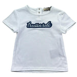 Trussardi T-Shirt Girocollo Tinta Unita con Logo per Neonato TIP26124TS BIANCO TRUSSARDI 