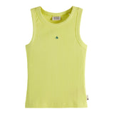 Scotch & Shrunk Canotta Tinta Unita A Costine per Bambino 179372 VERDE FLUO SCOTCH & SHRUNK 