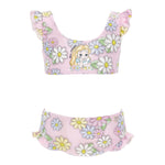 Monnalisa Costume 2 Pezzi Fascia-Slip Tinta Unita con Stampa per Bambina 39E047J ROSA MONNALISA 