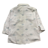 Ambaraba Camicia Manica Lunga Tinta Unita con Stampa Nuvole per Neonato FM36167 BIANCO AMBARABA 