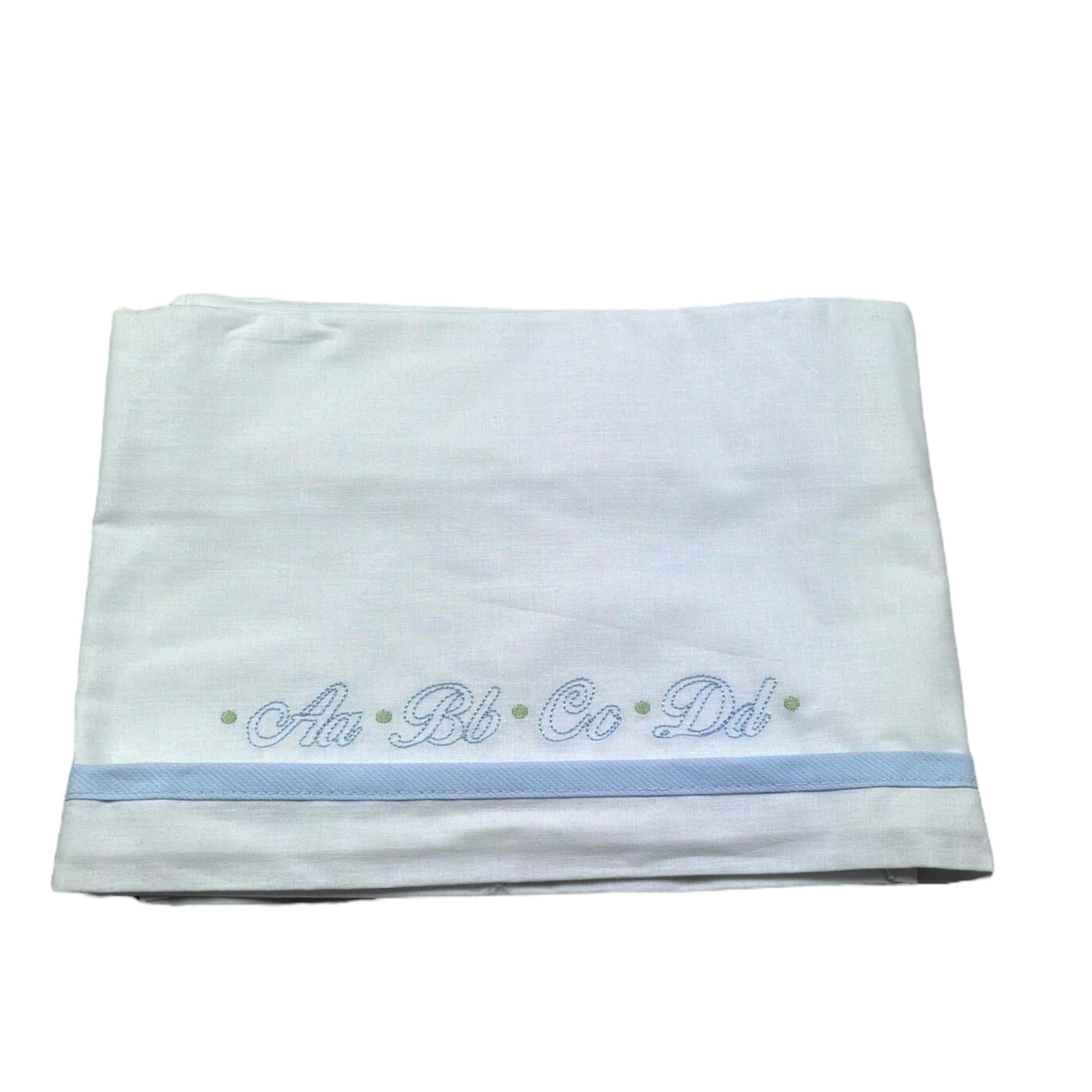 Isabel & Martinez Lenzuola Tinta Unita con Ricami per Neonato IM25N477 BIANCO ISABEL & MARTINEZ 