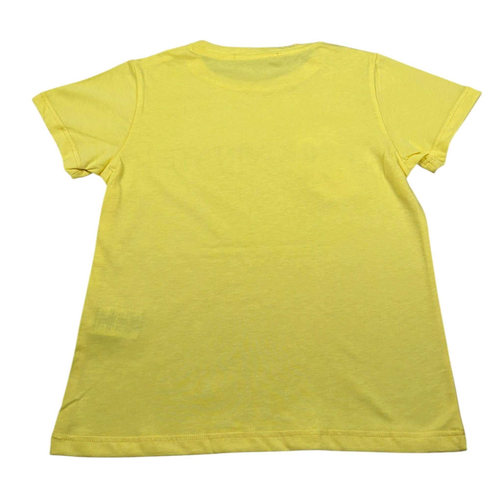 Hinnominate T-Shirt Girocollo tinta unita con Stampe Giallo per Bambina 3646M0085 GIALLO HINNOMINATE 