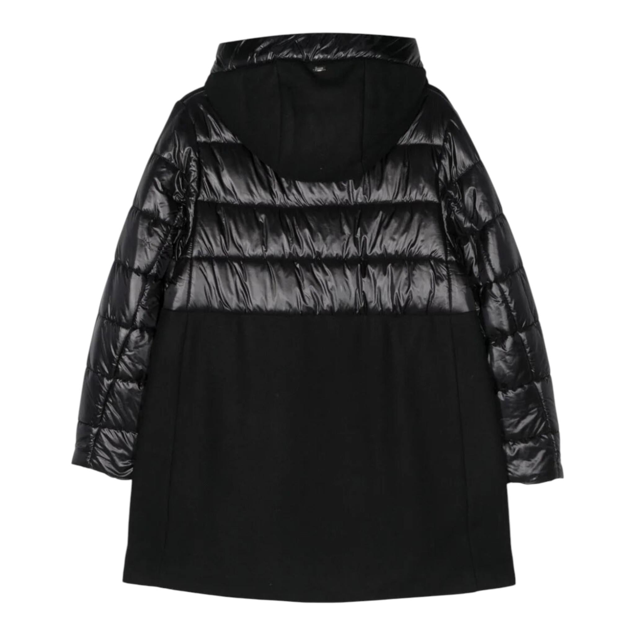 HERNO giubbino tinta unita con cappuccio Nero per Bambina GI000085G NERO HERNO 