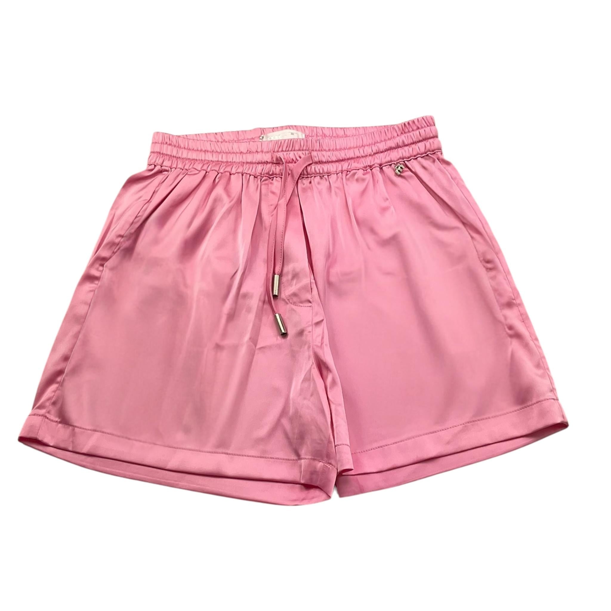 Met Short Tinta Unita con Elastico In Vita per Bambina ME230 ROSA MET 