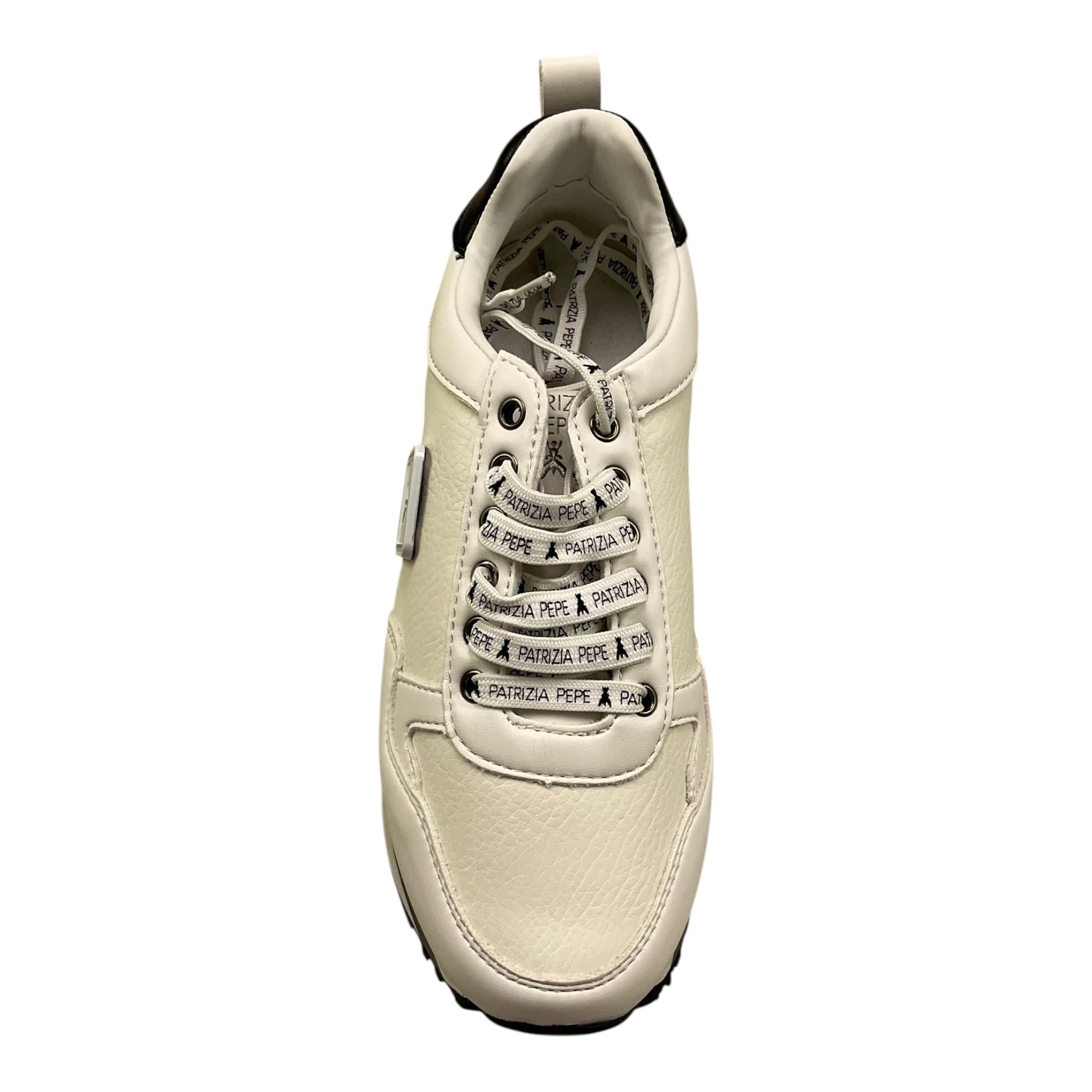 Patrizia Pepe Sneakers Tinta Unita con Lacci per Bambina PPJ860 BIANCO PATRIZIA PEPE 