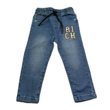 John Richmond Jeans Tinta Unita con Elastico In Vita per Neonato RIP25047JE BLU JOHN RICHMOND 