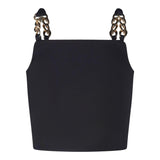 Fun & Fun Top Bretelline Tinta Unita per Bambina FCJTP16591 NERO FUN & FUN 