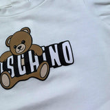 Moschino Completo 2 Pezzi T-Shirt-Short Bicolore per Neonata MBG01O BIANCO/GIALLO MOSCHINO 