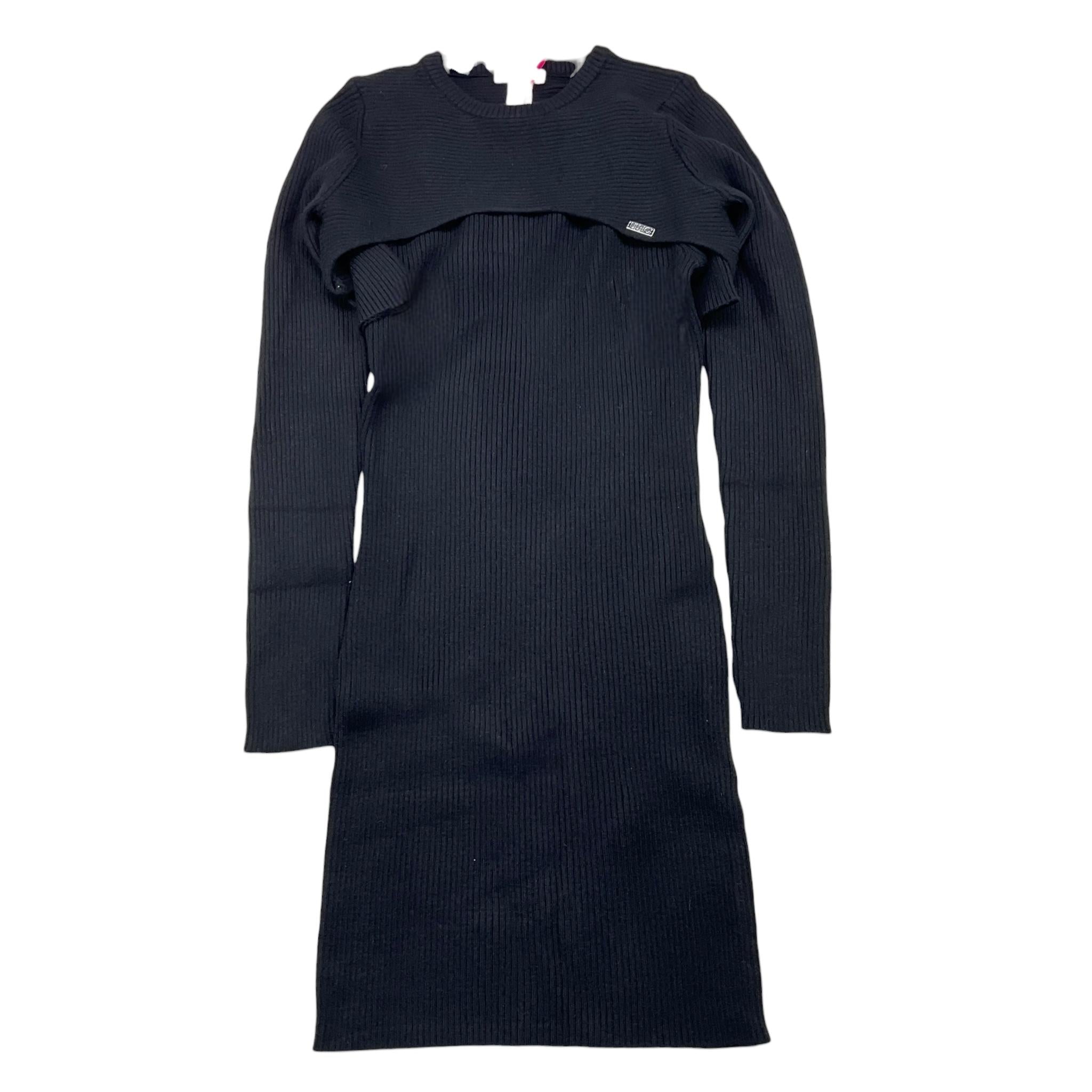 LIU JO abito mezza manica tinta unita con scaldacuore Nero per Bambina GF4196XX NERO LIU JO 