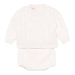 ELISABETTA FRANCHI completo 2 pezzi maglia-culotte Panna per Neonata ENCD090X PANNA ELISABETTA FRANCHI 