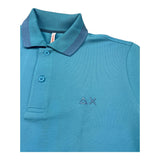 Sun68 Polo Mezza Manica Tinta Unita per Bambino A35312J TURCHESE SUN68 
