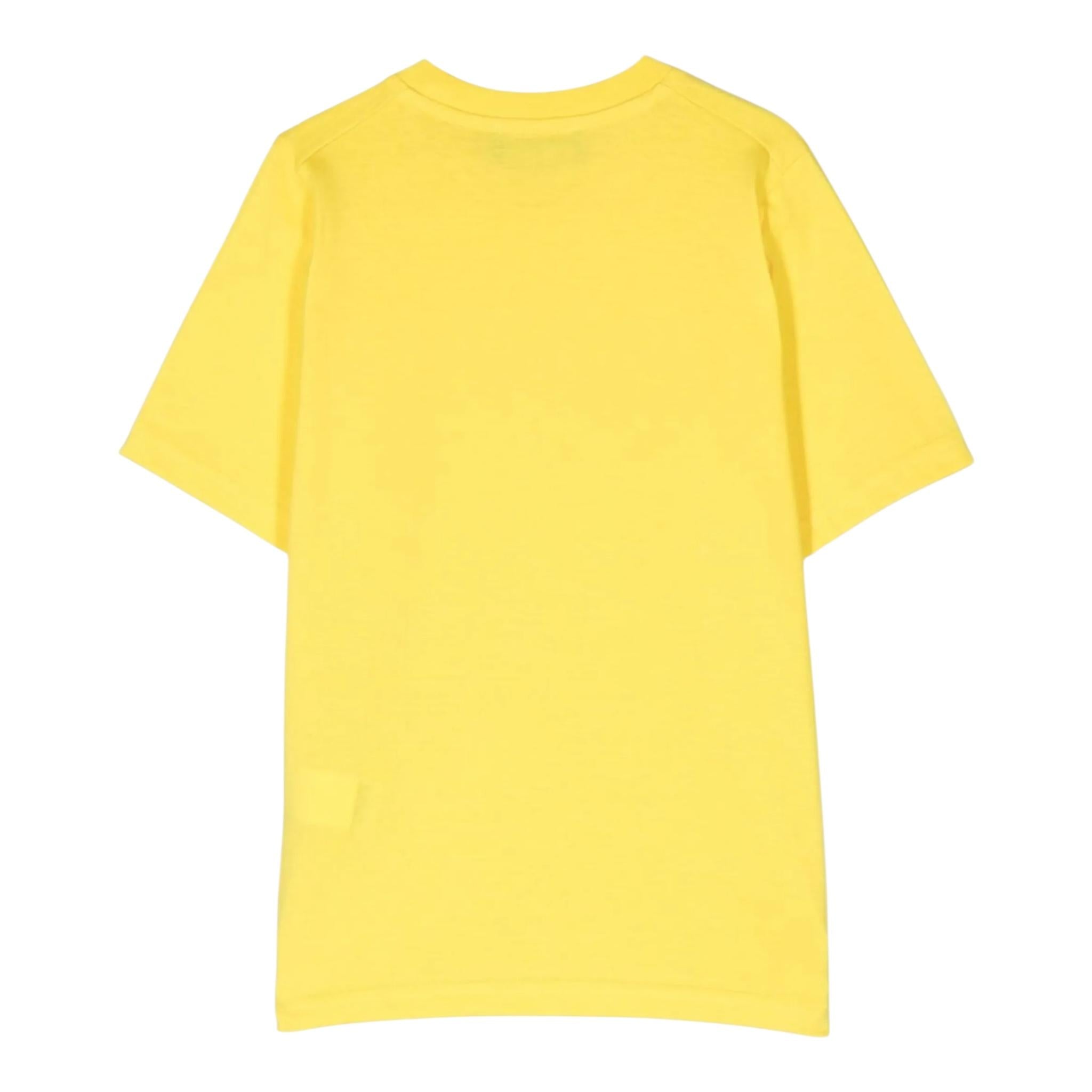Dsquared2 T-Shirt Girocollo Tinta Unita con Stampa per Bambino DQ1622 GIALLO DSQUARED2 