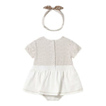 Mayoral Pagliaccetto Mezza Manica con Fascia Capelli per Neonata 1658X BIANCO MAYORAL 