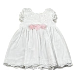 Granlei Abito Tinta Unita con Ricami per Neonata 125185 BIANCO GRANLEI 
