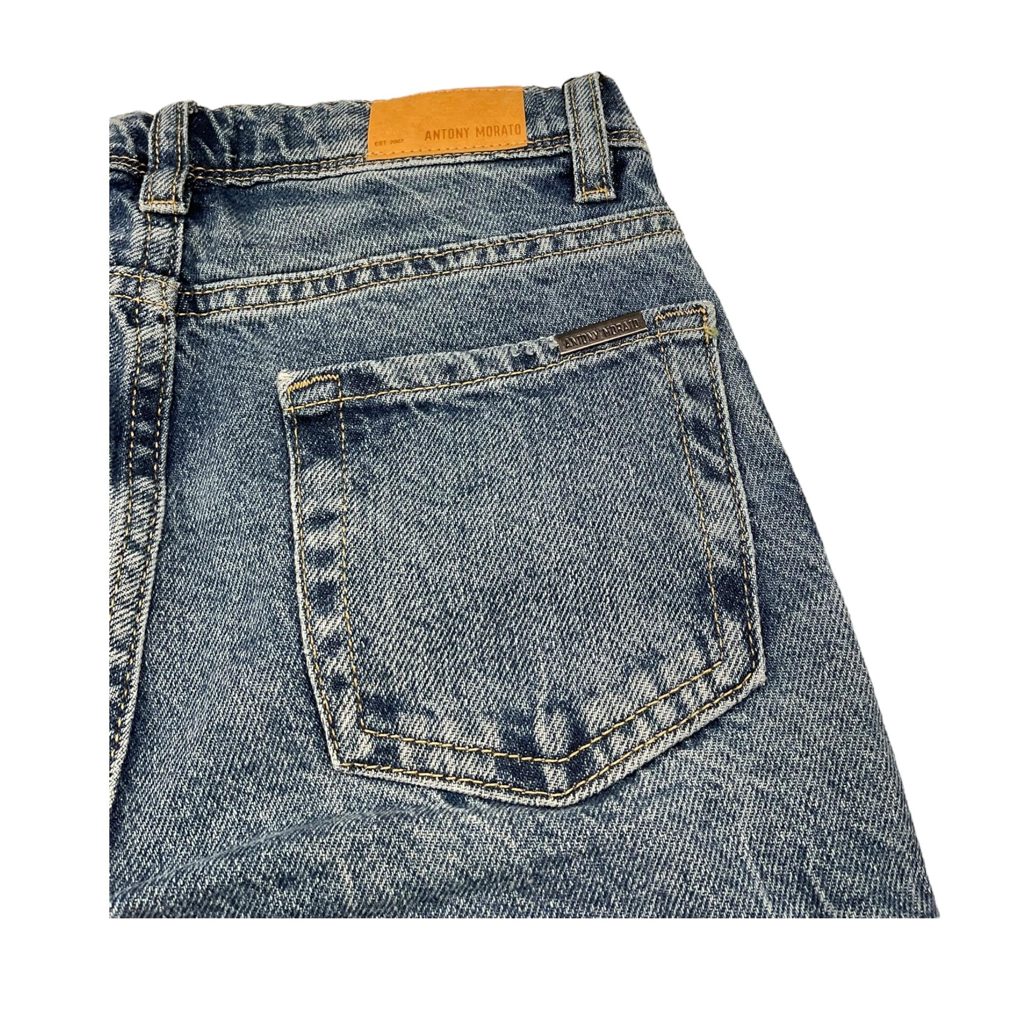Antony Morato Jeans Tinta Unita con Girovita Regolabile per Bambino MKDT00066 BLU ANTONY MORATO 