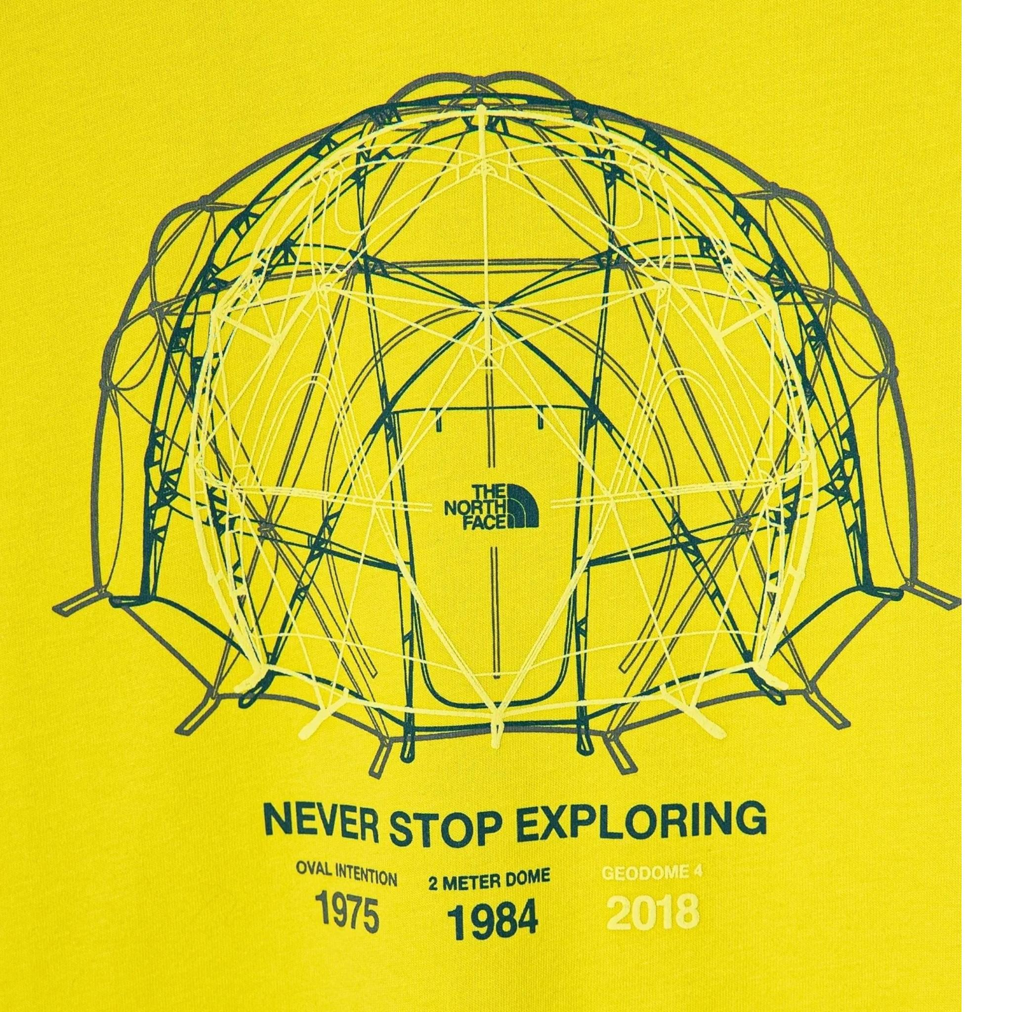 The North Face T-Shirt Girocollo Tinta Unita con Stampa per Bambino NF0A8AXGJE31XXL GIALLO THE NORTH FACE 