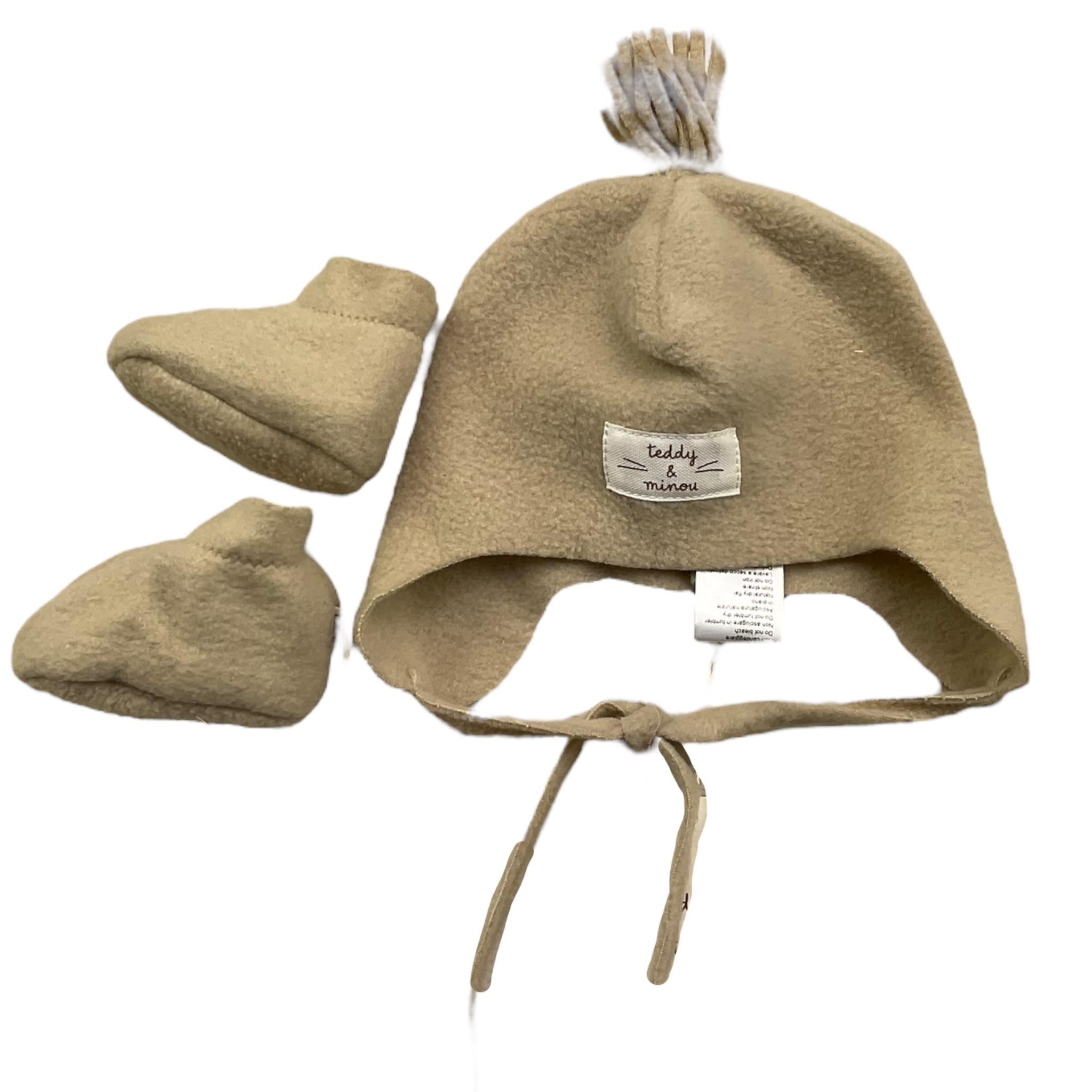 TEDDY E MINOU set cappello-babbucce tinta unita Beige per Neonato I23AC011N0087 BEIGE TEDDY E MINOU 