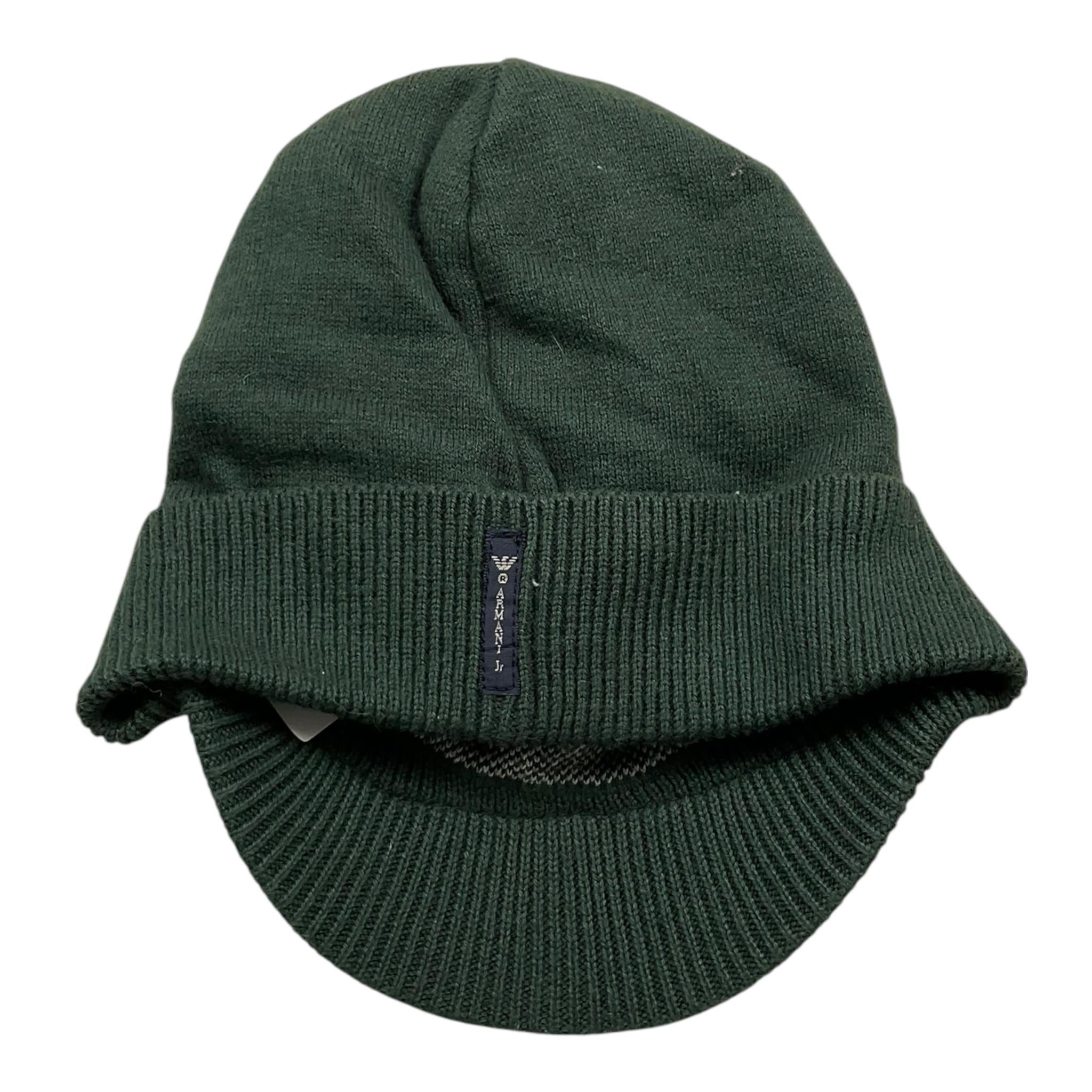 ARMANI cappello tinta unita con logo Verde per Neonato NX463 VERDE ARMANI 