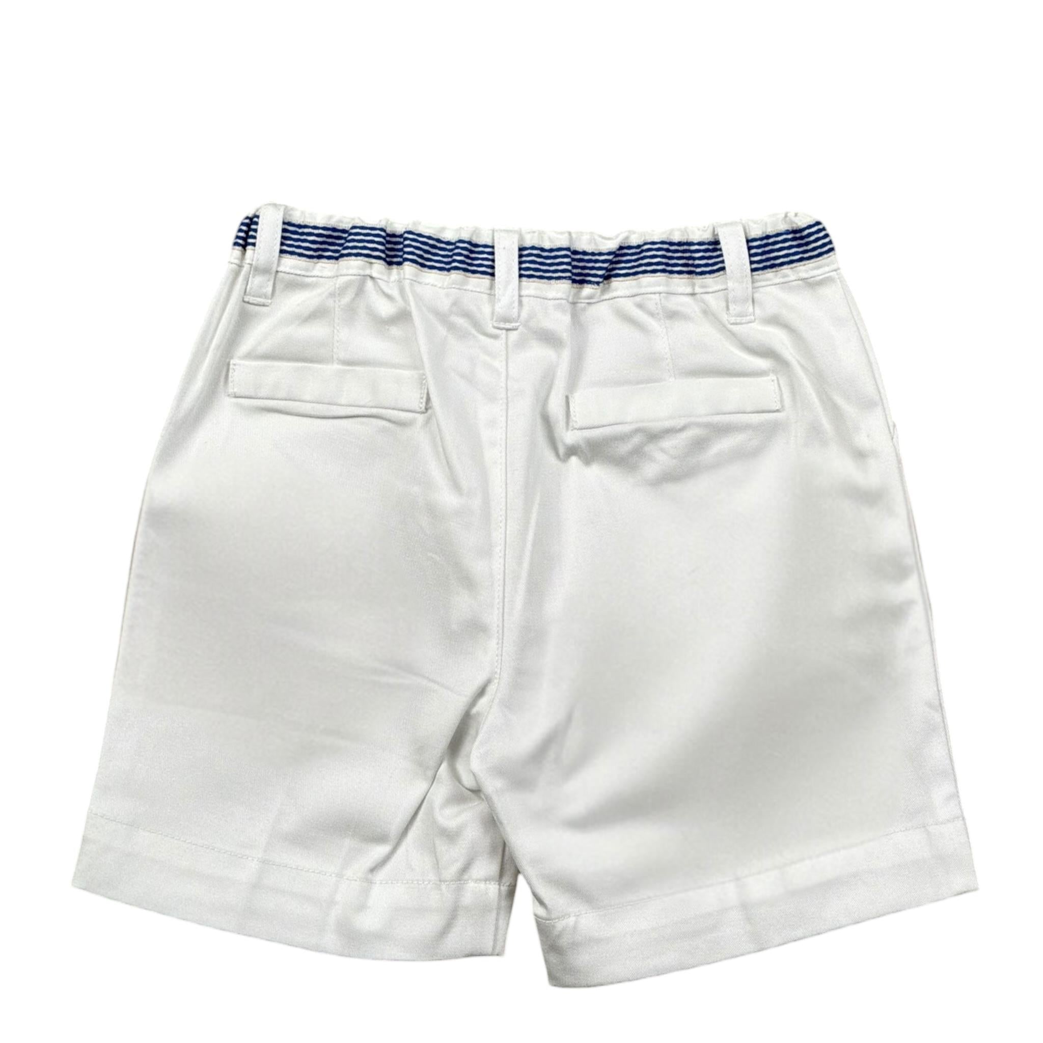 Malvi & Co Bermuda Tinta Unita con Elastico In Vita per Neonato S25B217PNCD BIANCO MALVI & CO 