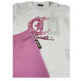 Just Cavalli Completo 2 Pezzi T-Shirt-Leggins Bicolore per Neonata JIP26015CJ BIANCO/ROSA JUST CAVALLI 