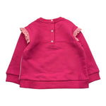 MISSONI felpa bicolore girocollo con stampa Bianco/fuxia per Neonata MU4010 BIANCO/FUXIA MISSONI 