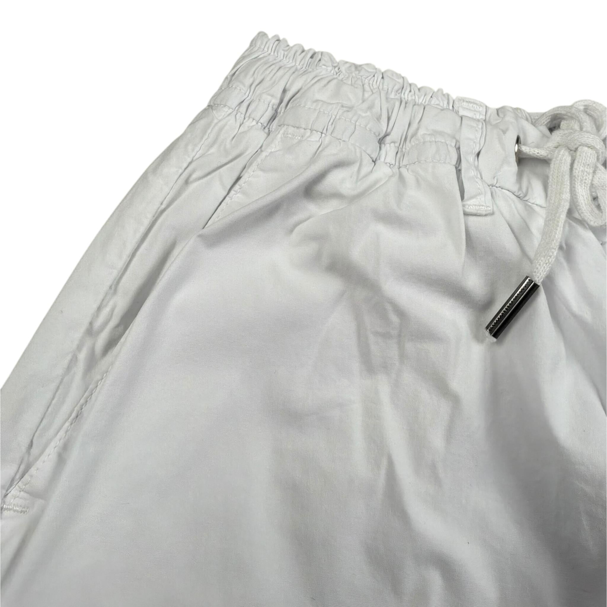 Jeckerson Bermuda Tinta Unita con Elastico In Vita per Bambino J3858 BIANCO JECKERSON 