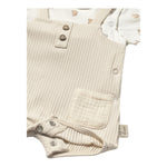 Mayoral Pagliaccetto Bicolore Mezza Manica con Fantasia per Neonato 1616 SABBIA MAYORAL 