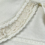 Granlei Coprispalle Tinta Unita con Ricami per Neonata 125250 PANNA GRANLEI 