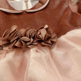 MARLU' abito cerimonia tinta unita con tulle Rosa per Neonata IH818LML ROSA MARLU' 