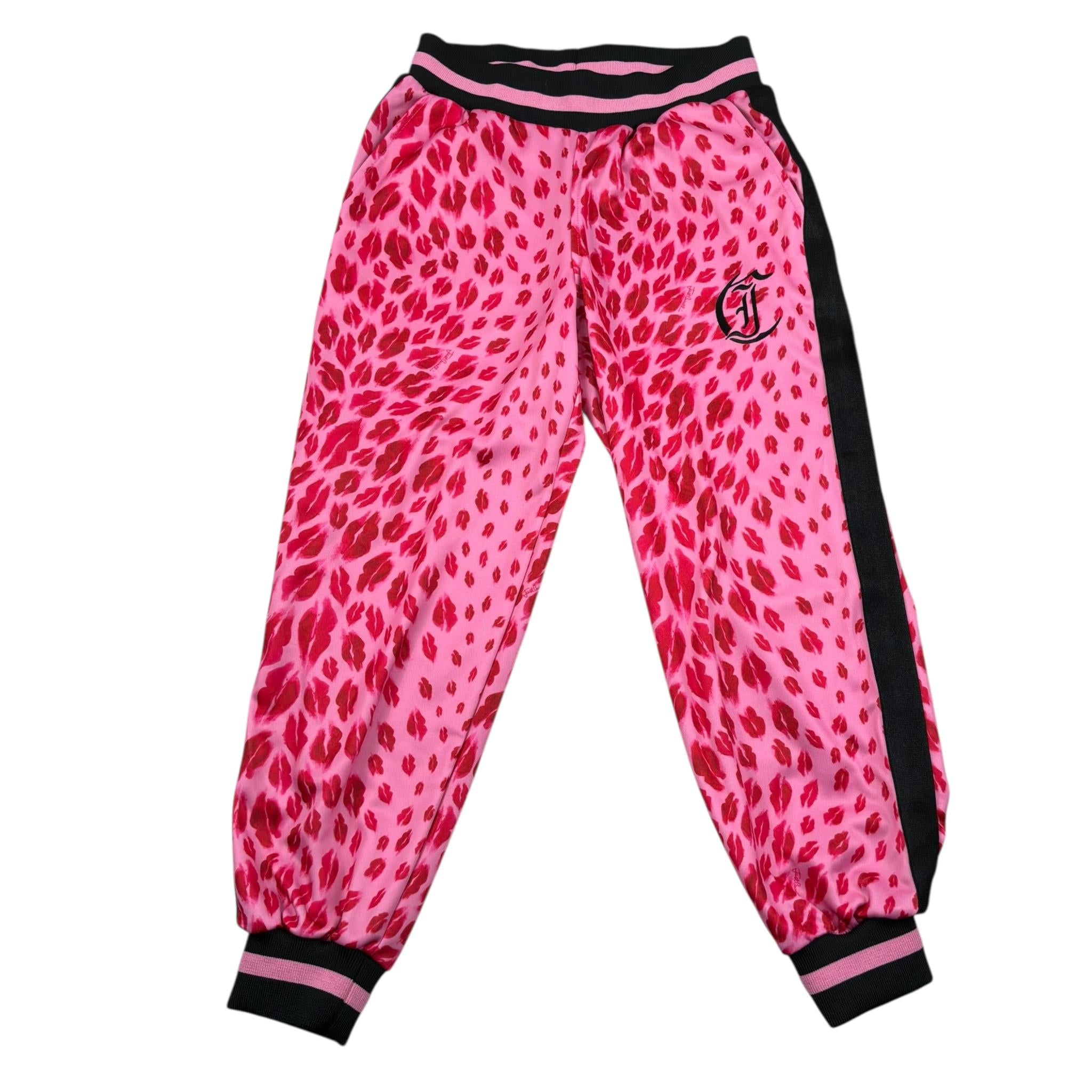 Just Cavalli Pantalone Tuta Tinta Unita Stampa Fantasia Baci per Bambina JGP26056PA ROSA JUST CAVALLI 
