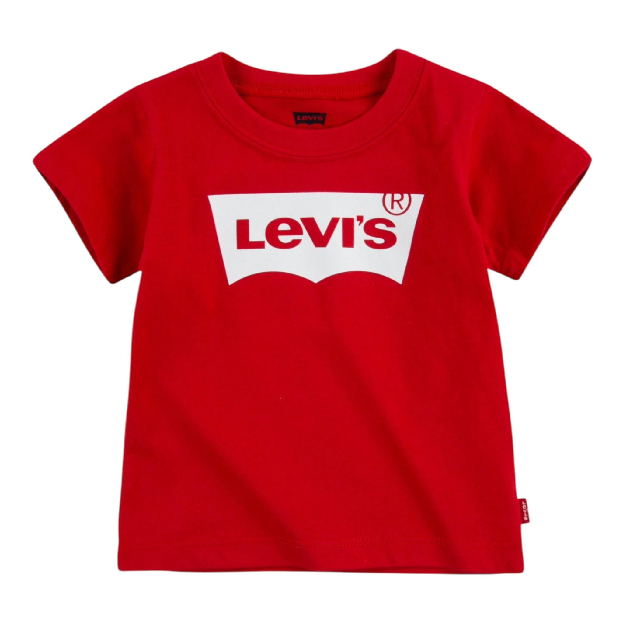 Levi'S T-Shirt Girocollo Tinta Unita con Logo per Neonato 6E8157XX ROSSO LEVI'S 