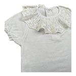Calamaro Body Mezza Manica Tinta Unita con Colletto per Neonata 19109 BIANCO CALAMARO 