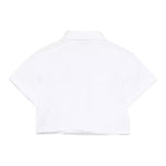 Moschino Camicia Mezza Manica Tinta Unita con Stampa per Bambina HDC024X BIANCO MOSCHINO 
