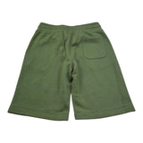 Moschino Bermuda Tinta Unita con Stampa per Bambino HUQ02M VERDE MOSCHINO 