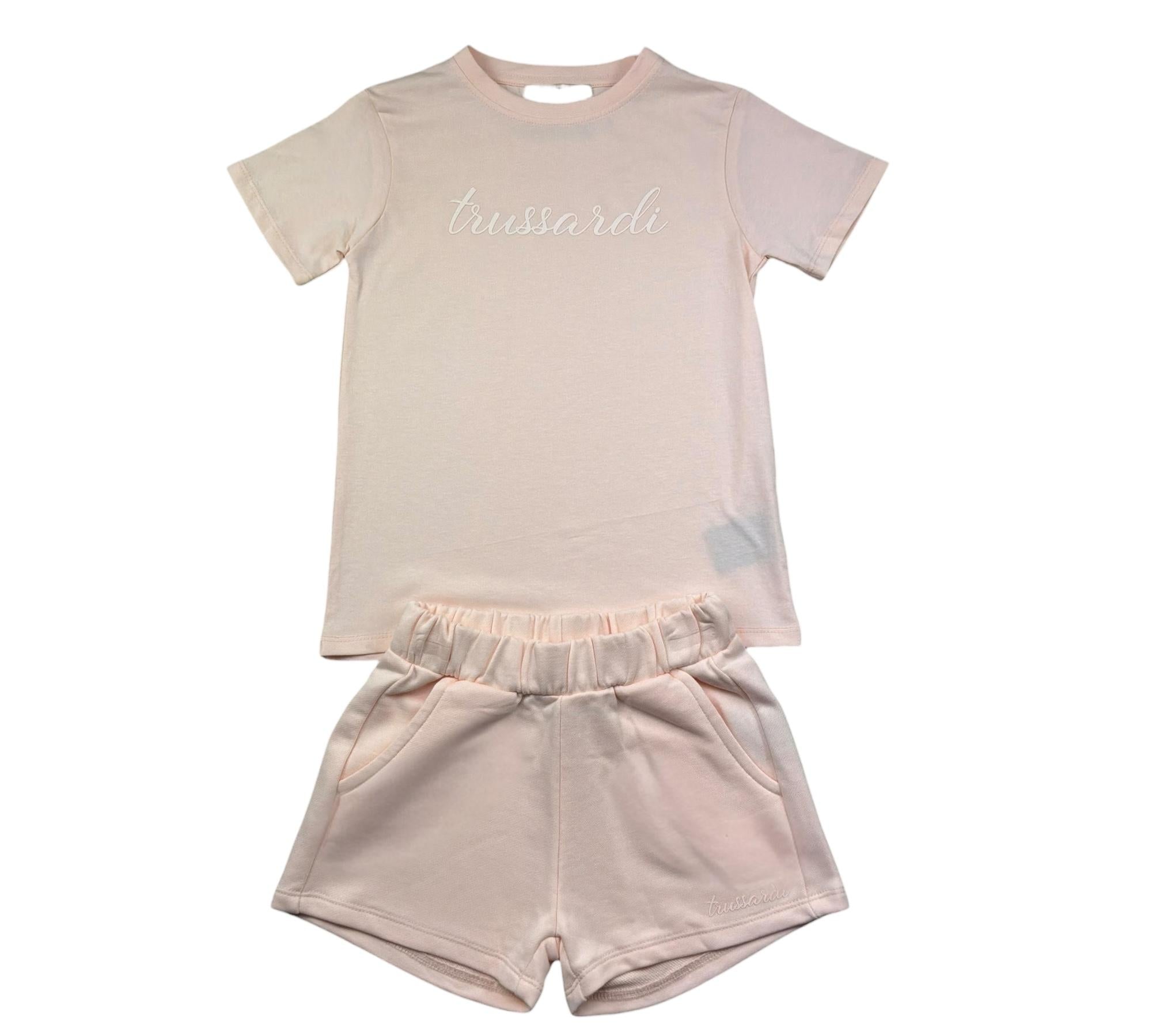 Trussardi Completo 2 Pezzi T-Shirt-Bermuda Tinta Unita per Bambina TGP26005CJ ROSA TRUSSARDI 