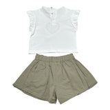 Lalalu' Completo 2 Pezzi T-Shirt-Short Bicolore per Neonata CCTL15P BIANCO/VERDE LALALU' 
