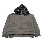 M+E' felpa con zip e cappuccio tinta unita con paillettes Grigio per Neonata UE1551N GRIGIO M+E' 
