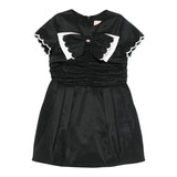 Elisabetta Franchi Abito Mezza Manica Tinta Unita con Fiocco per Bambina EFAB585 NERO ELISABETTA FRANCHI 