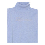 MISS BLUMARINE maglia collo alto tinta unita con brillantini Azzurro per Bambina IF4135 AZZURRO MISS BLUMARINE 