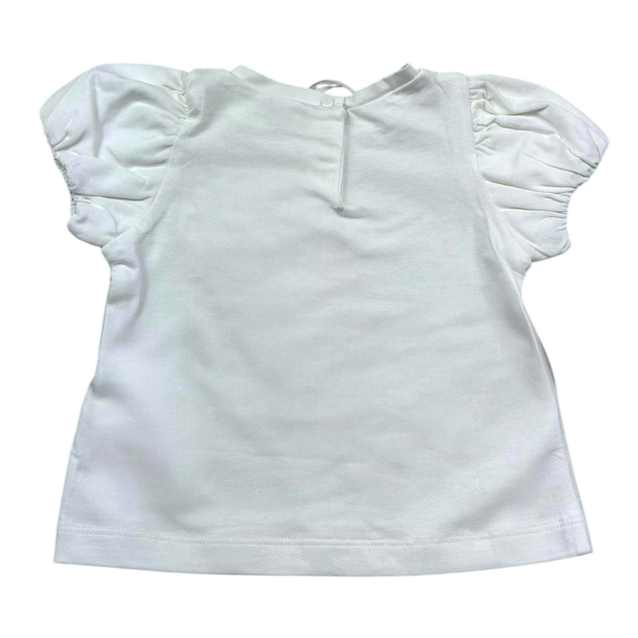 Liu Jo T-Shirt Girocollo Tinta Unita con Brillantini per Neonata HA5057 BIANCO LIU JO 