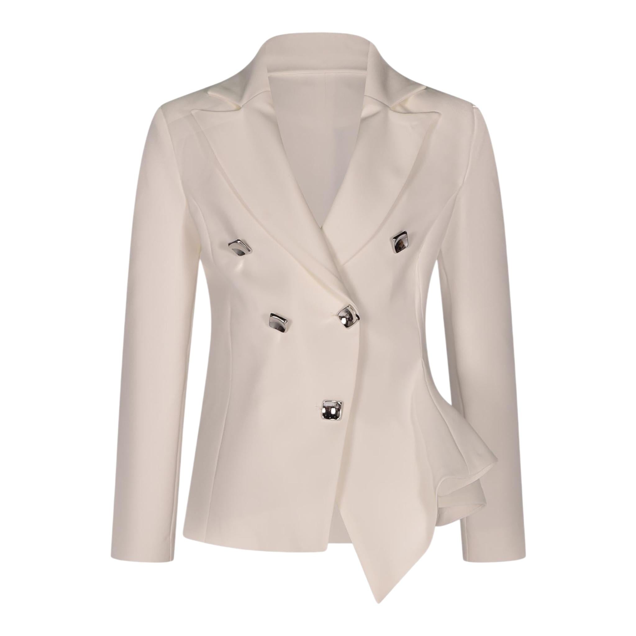 Fun & Fun Giacca Tinta Unita Doppiopetto per Bambina FNCJJK01073X PANNA FUN & FUN 