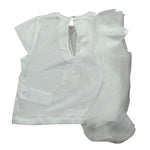 M+E' T-Shirt Girocollo Tinta Unita con Tulle per Neonata UE1768NX BIANCO M+E' 