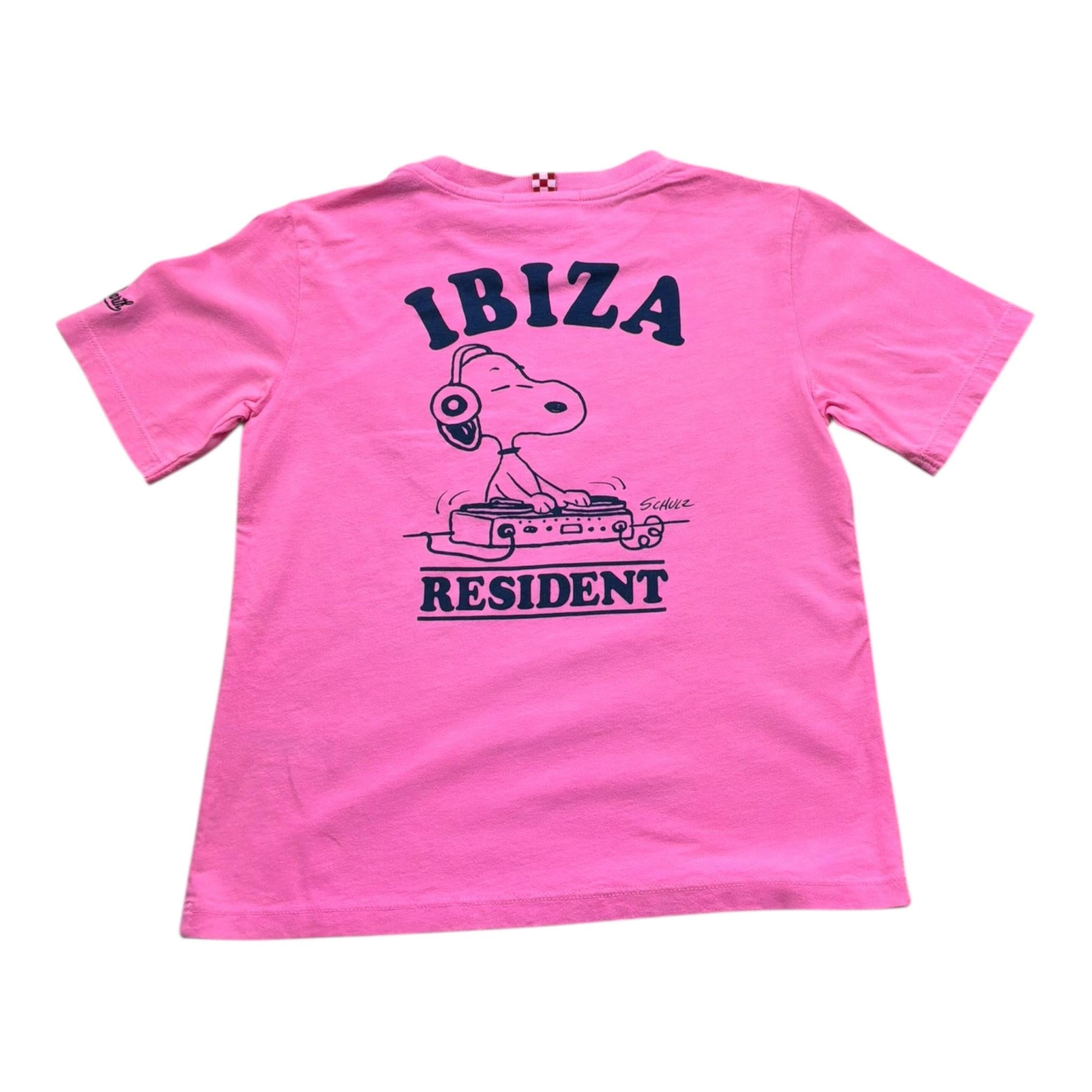 Saint Barth T-Shirt Girocollo Tinta Unita con Stampa per Bambina 00315L ROSA FLUO SAINT BARTH 