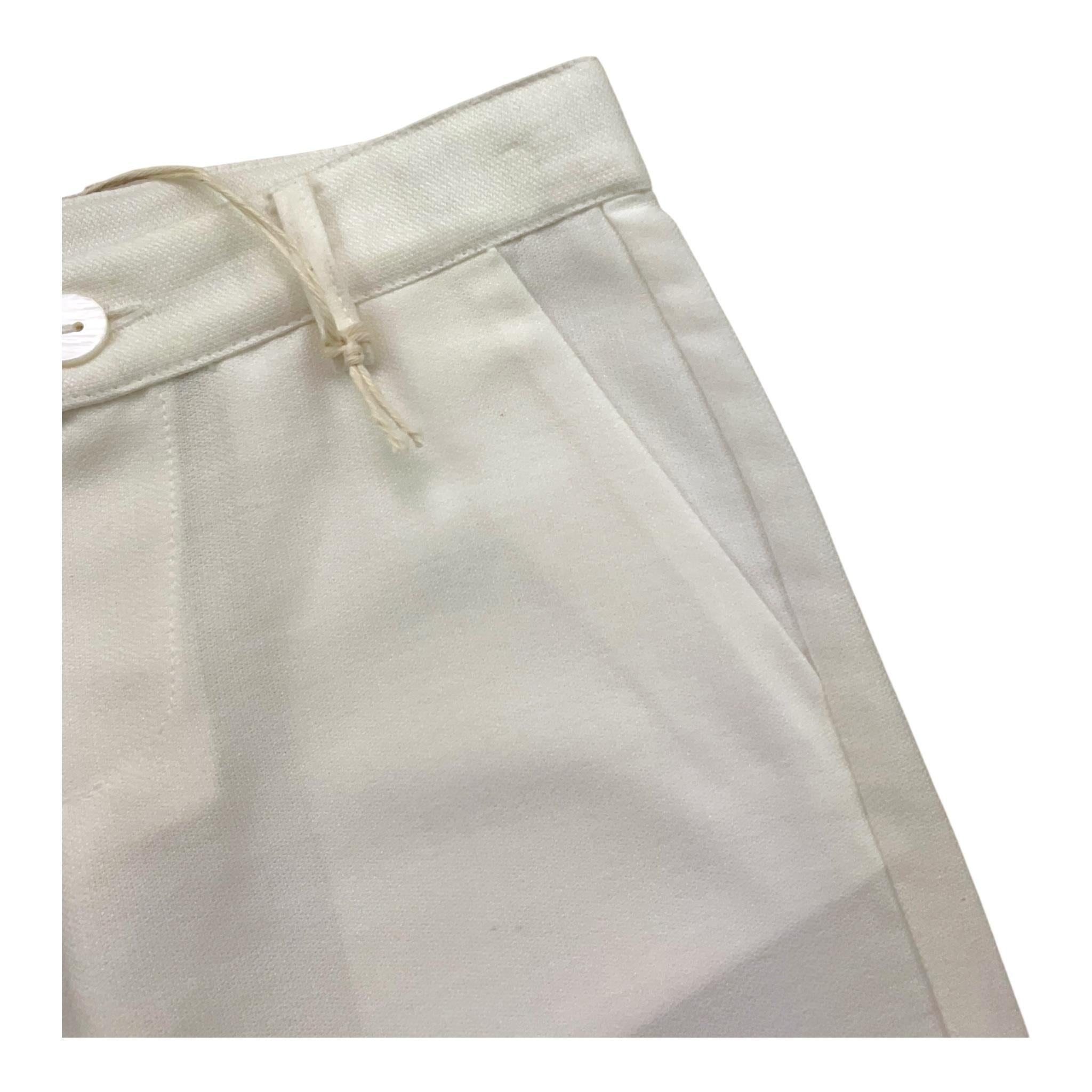 Little Bear Bermuda Tinta Unita con Girovita Regolabile per Neonato 6203N BIANCO LITTLE BEAR 