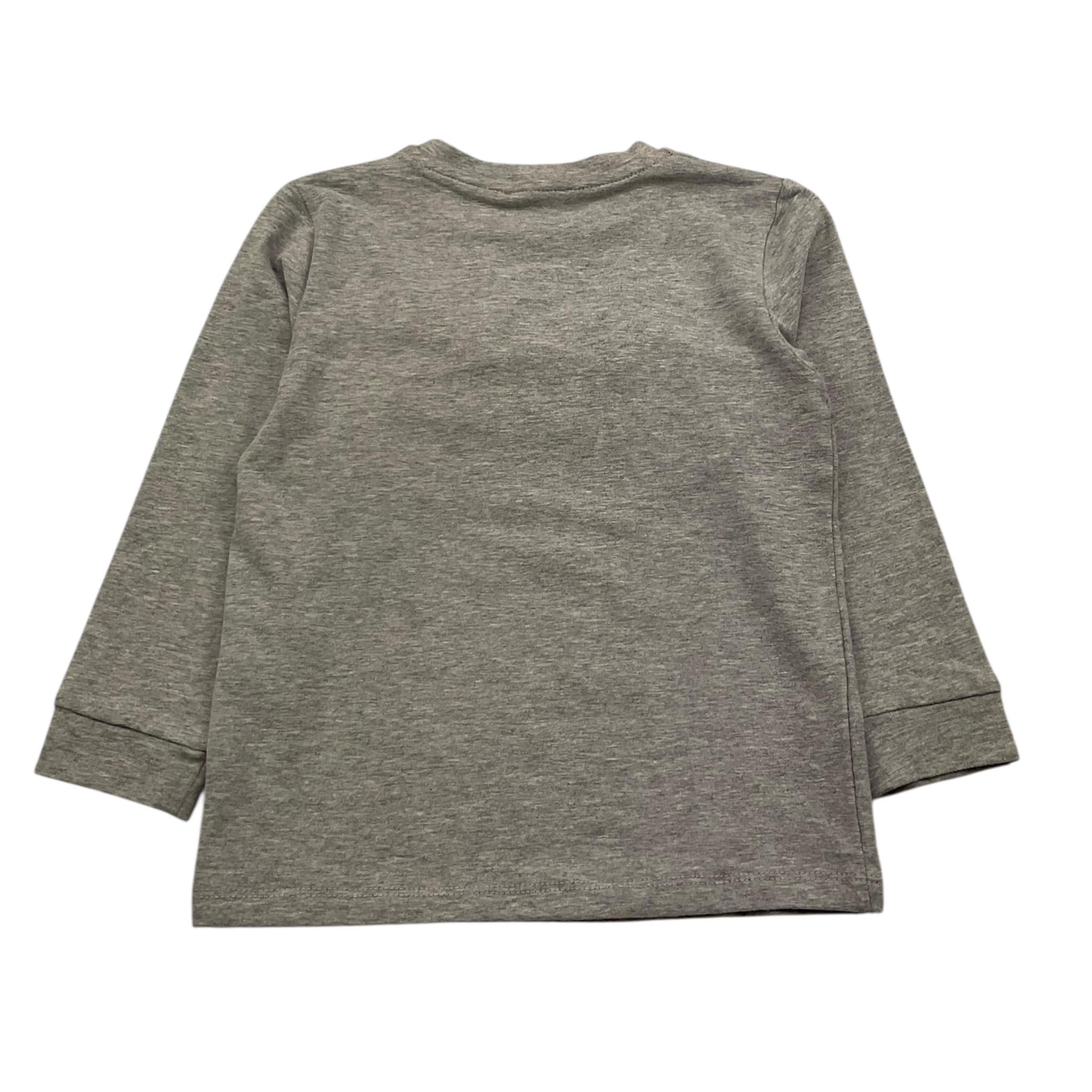M+E' shirt girocollo tinta unita cn stampa scarpe Grigio per Bambino UEM0469 GRIGIO M+E' 