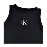 Calvin Klein Canotta Tinta Unita con Logo per Bambina IG0IG02435XX NERO CALVIN KLEIN 