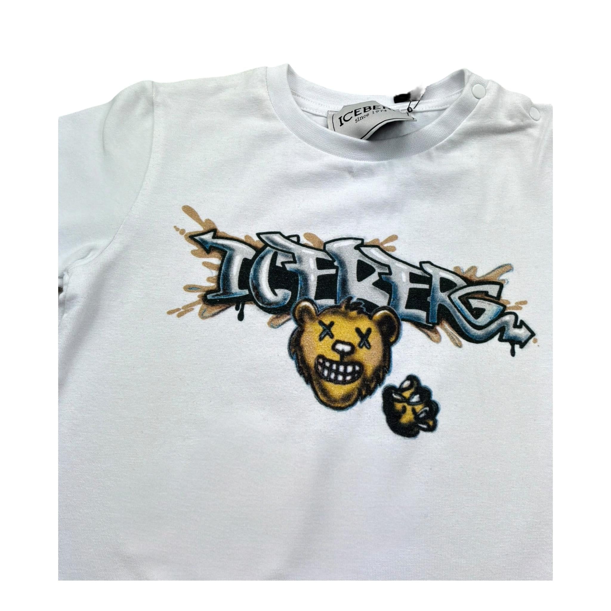 Iceberg Completo 2 Pezzi T-Shirt-Bermuda per Neonato CMBICE5102B BIANCO/ROSSO ICEBERG 